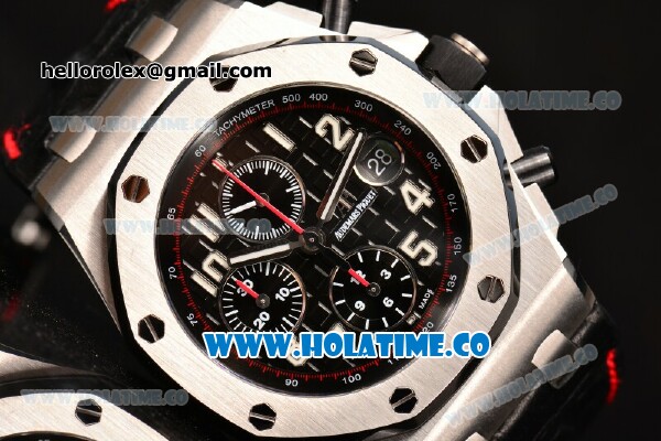 Audemars Piguet Royal Oak Offshore 2014 New JF Chrono Swiss Valjoux 7750 Automatic Steel Case with White Arabic Numeral Markers and Black Dial - Click Image to Close
